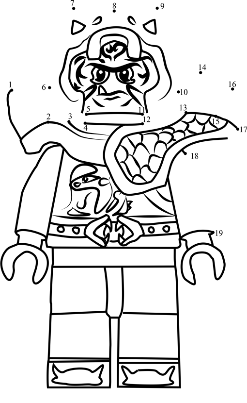 Zugu-Ninjago-Dot-To-Dot printable dot to dot worksheet