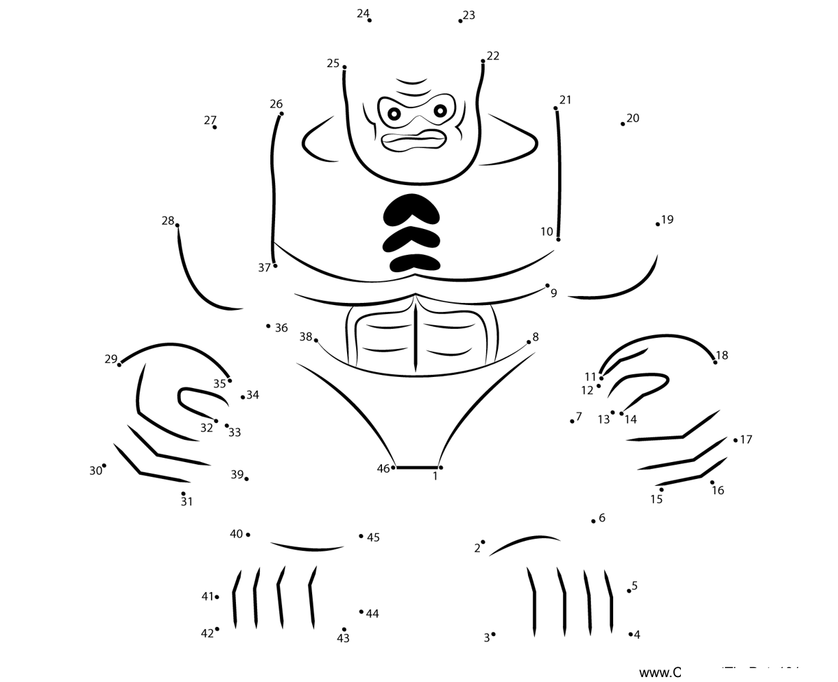 Lego-Abomination printable dot to dot worksheet