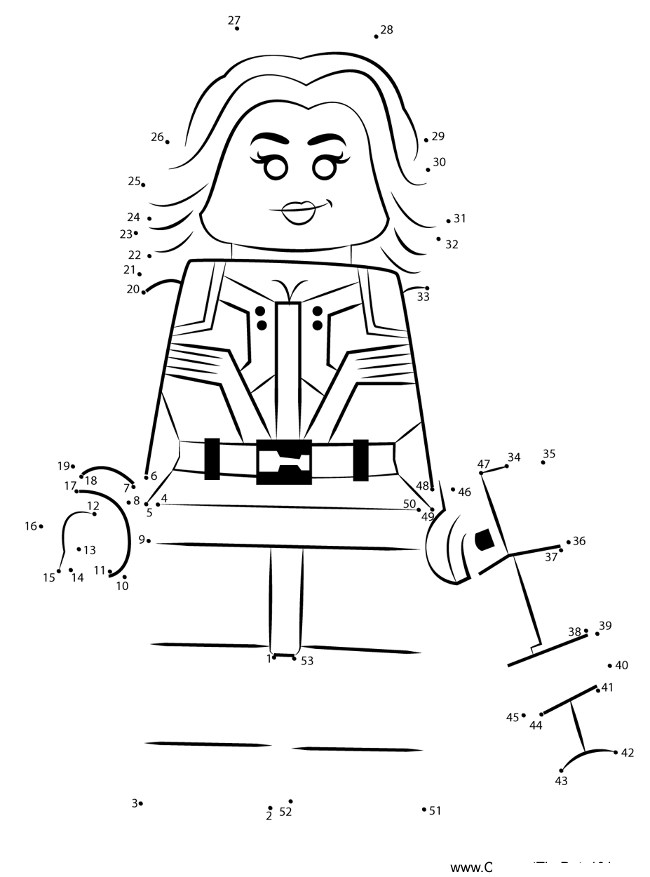 Lego-Agent-13 printable dot to dot worksheet