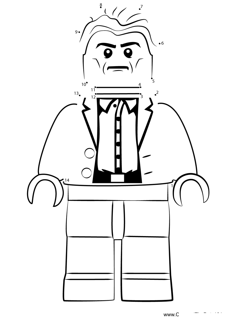 Lego-Aldrich-Killian printable dot to dot worksheet