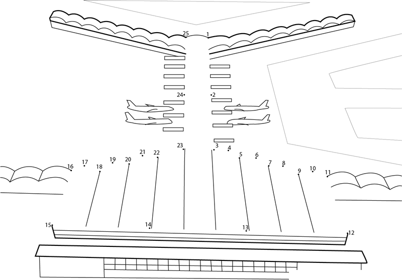 Hong Kong International Kai Tak dot to dot worksheets