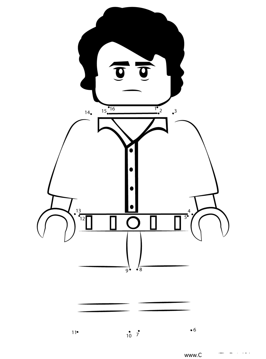 Lego-Bruce-Banner printable dot to dot worksheet