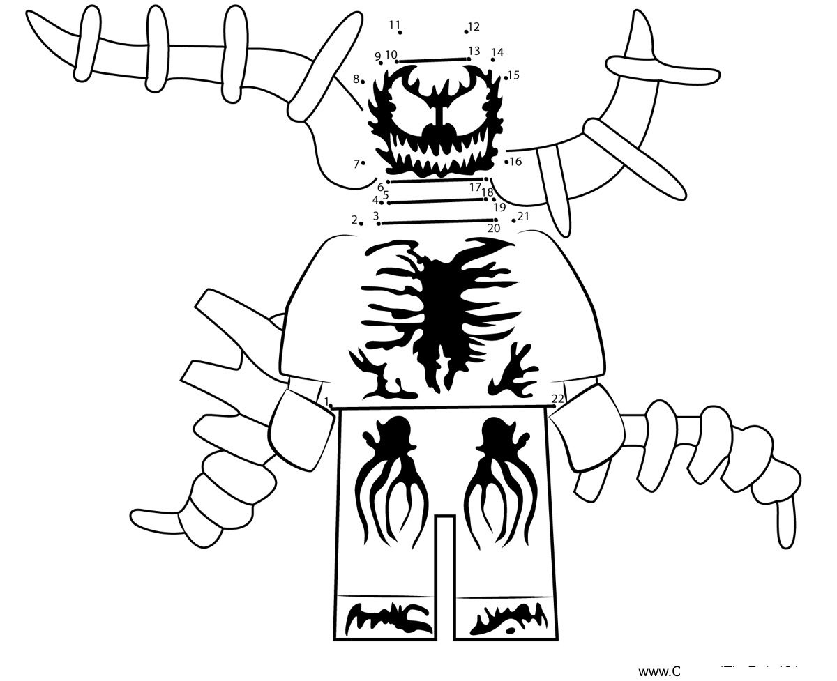 Lego-Carnage printable dot to dot worksheet