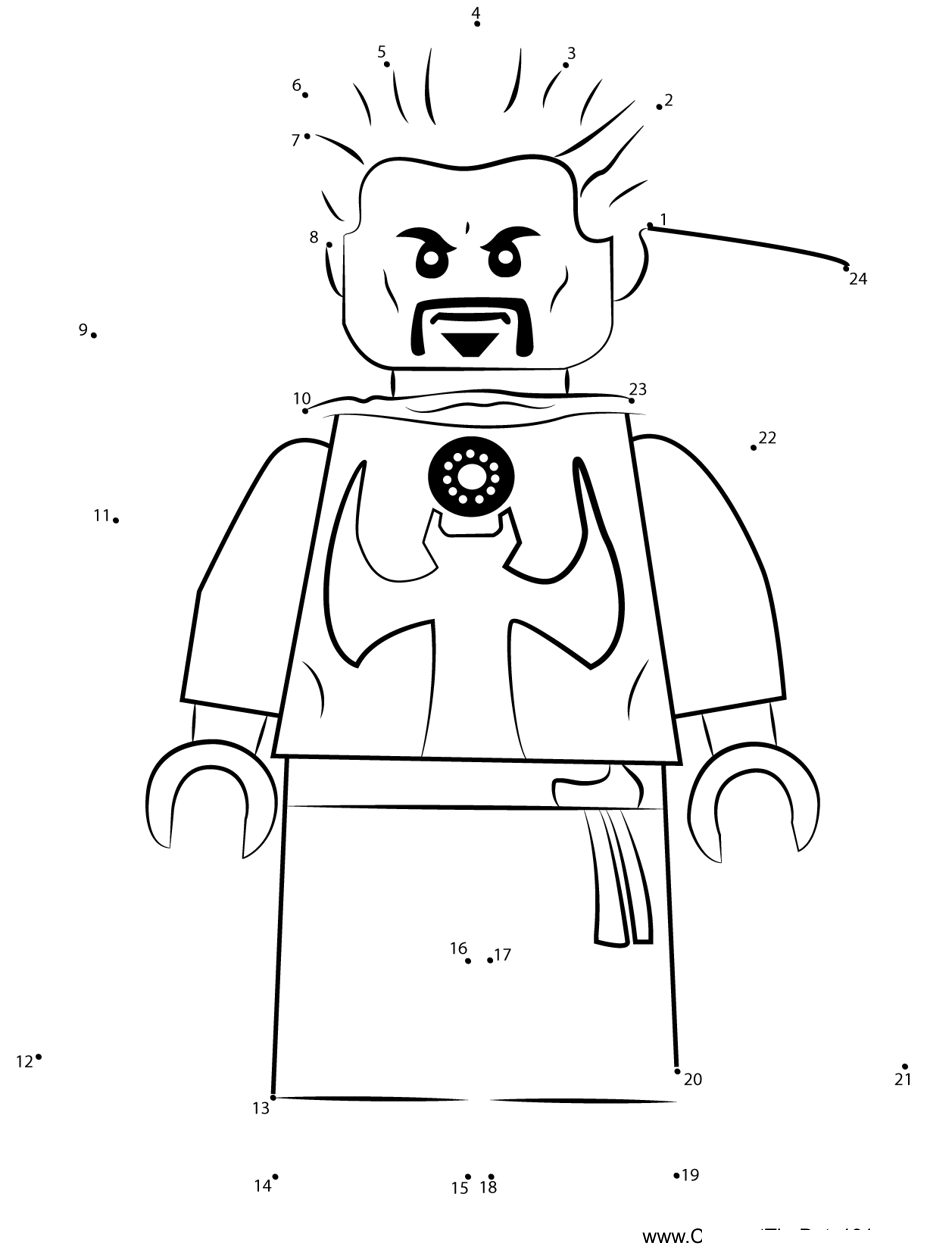 Lego-Doctor-Strange printable dot to dot worksheet