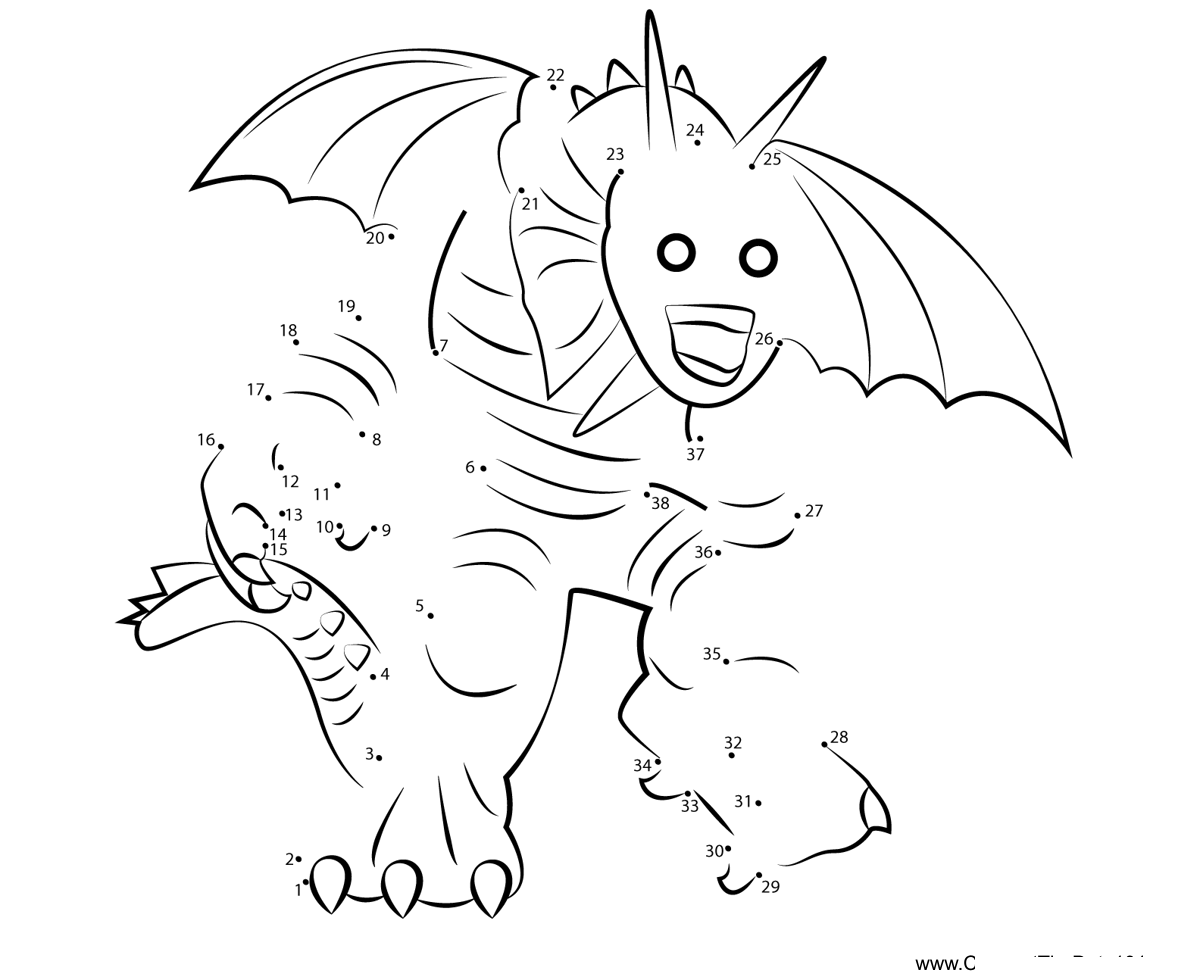 Lego-Fin-Fang-Foom printable dot to dot worksheet