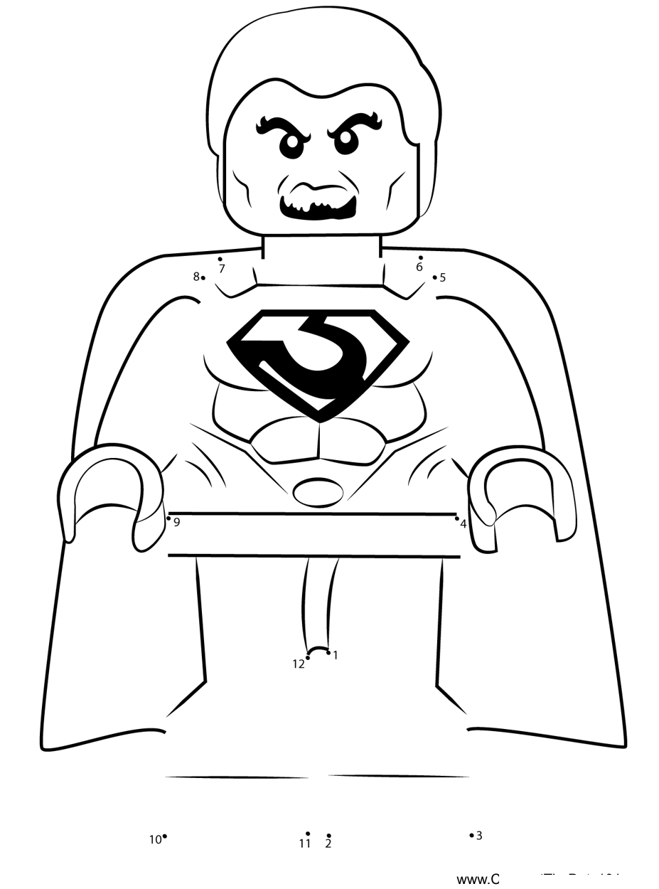 Lego-General-Zod printable dot to dot worksheet