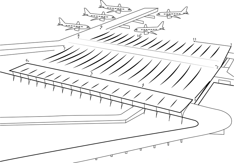 Indira Gandhi International Airport dot to dot worksheets