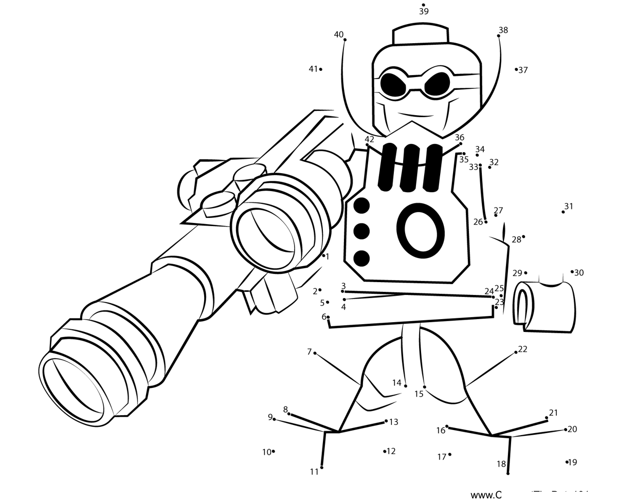 Lego-Mr-Freeze printable dot to dot worksheet