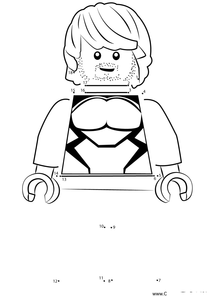 Lego-Quicksilver printable dot to dot worksheet