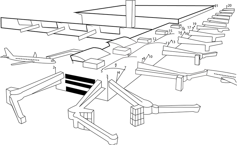 Istanbul Ataturk International Airport dot to dot worksheets