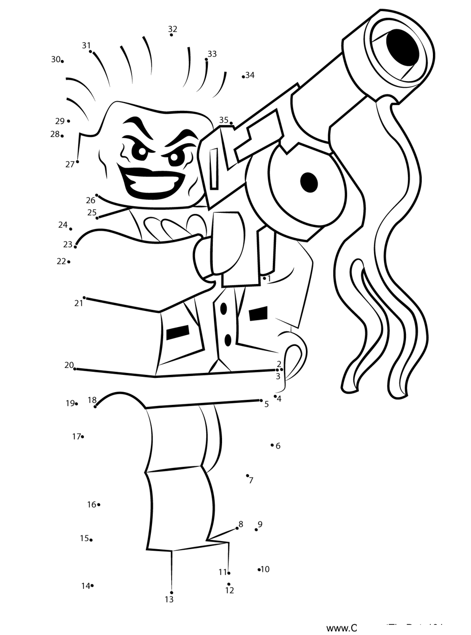 Lego-The-Joker printable dot to dot worksheet