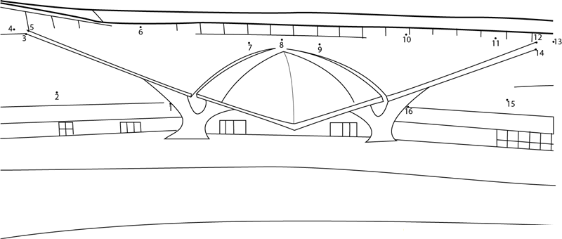 John F Kennedy International Airport dot to dot worksheets