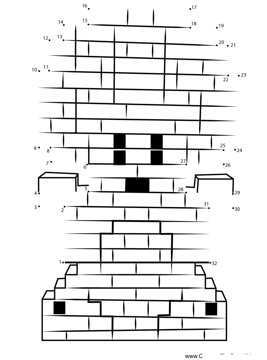 Lego-Toad printable dot to dot worksheet