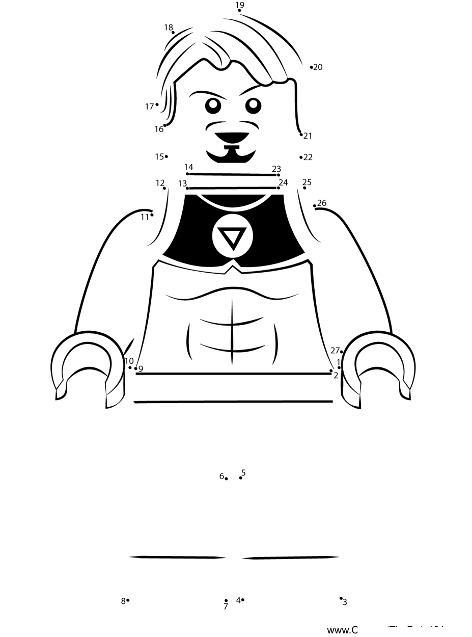 Lego-Tony-Stark printable dot to dot worksheet