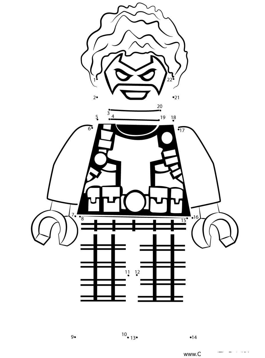 Lego-Trickster printable dot to dot worksheet