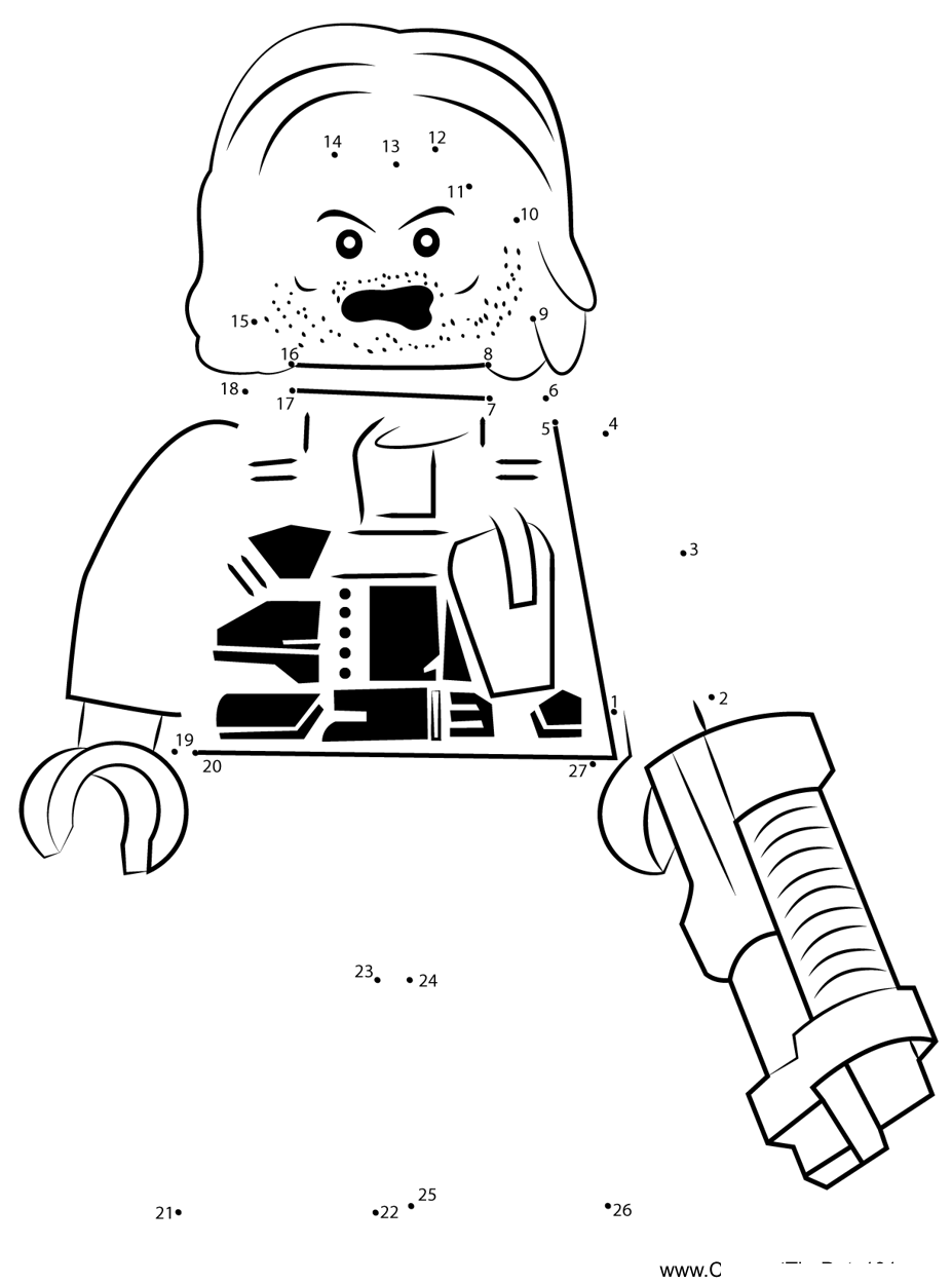 Lego-Winter-Soldier printable dot to dot worksheet