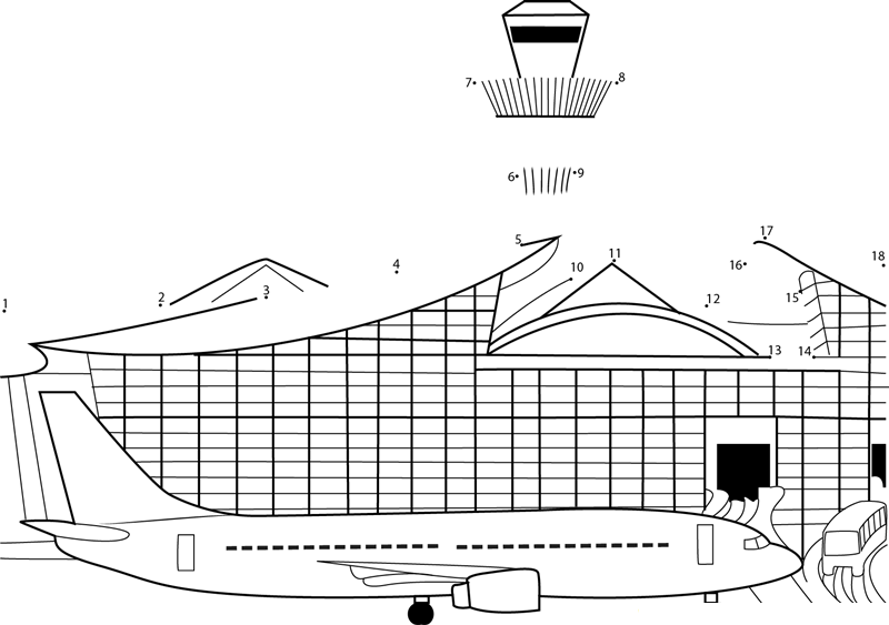 Kuala Lumpur International Airport dot to dot worksheets