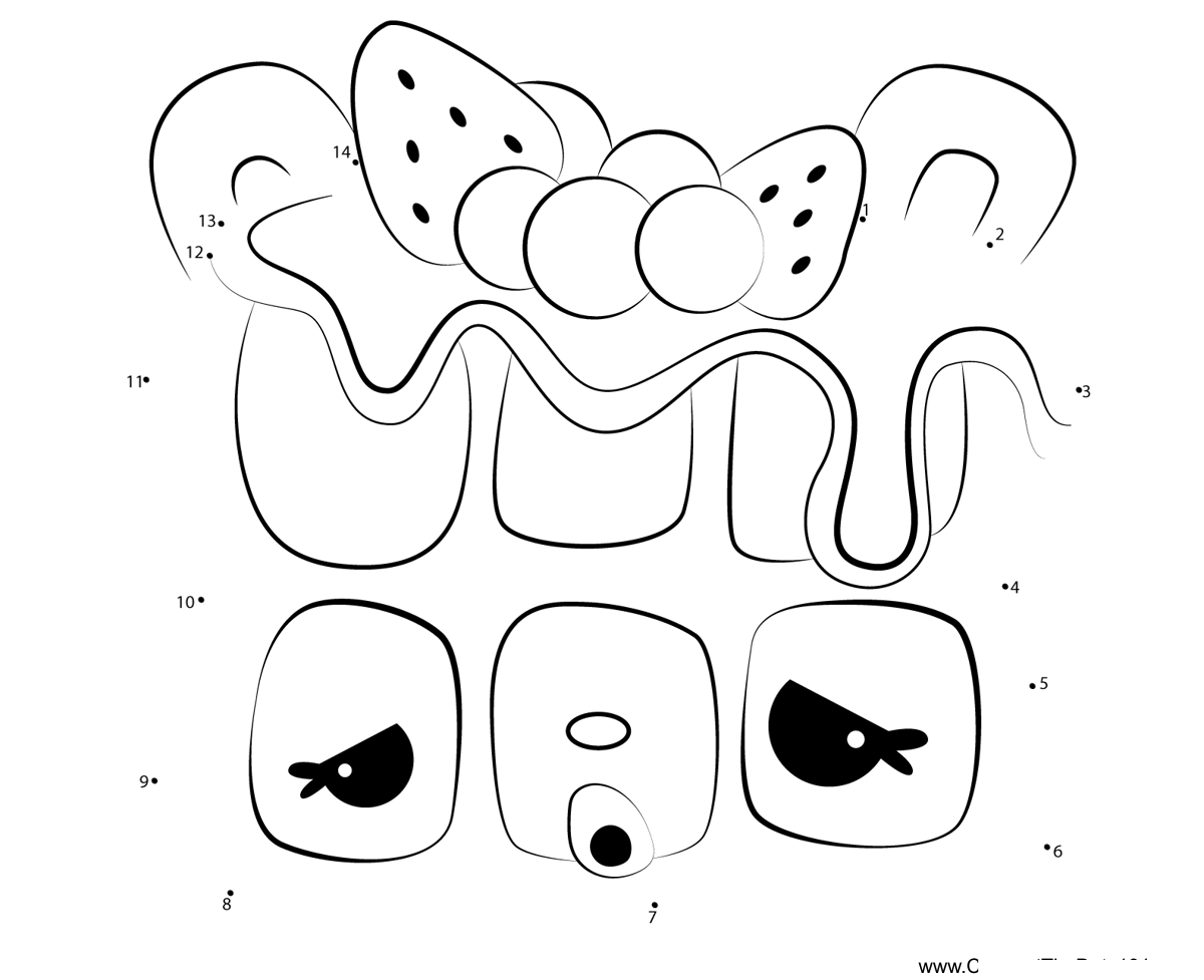 Berry-Waffles-Num-Noms printable dot to dot worksheet