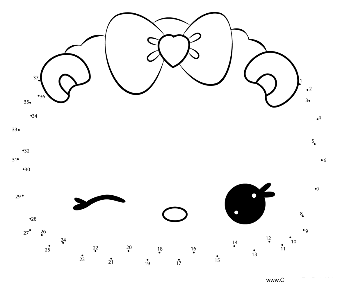 Kiwi-Light-Up-Num-Noms printable dot to dot worksheet