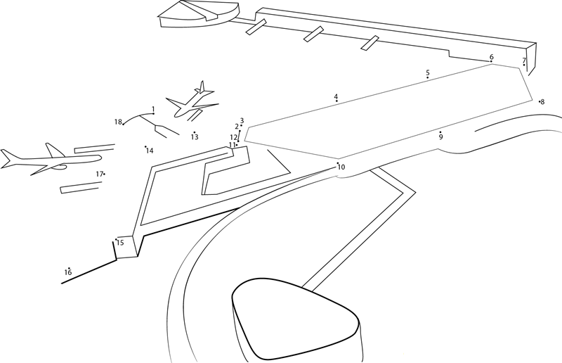 Narita International Airport dot to dot worksheets