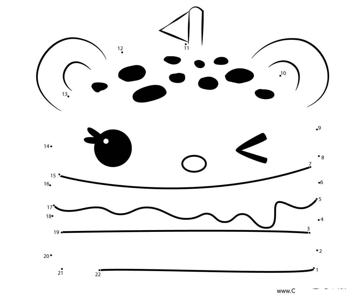 Melty-Burger-Num-Noms printable dot to dot worksheet