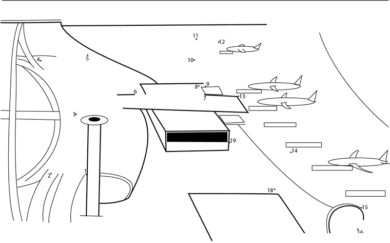 Paris Charles De Gaulle International Airport dot to dot worksheets