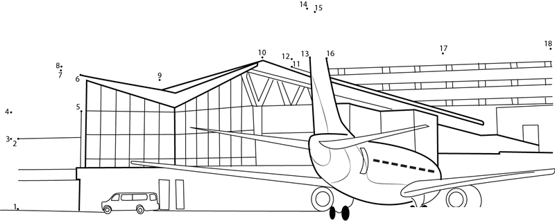 Phoenix Sky Harbor International Airport dot to dot worksheets