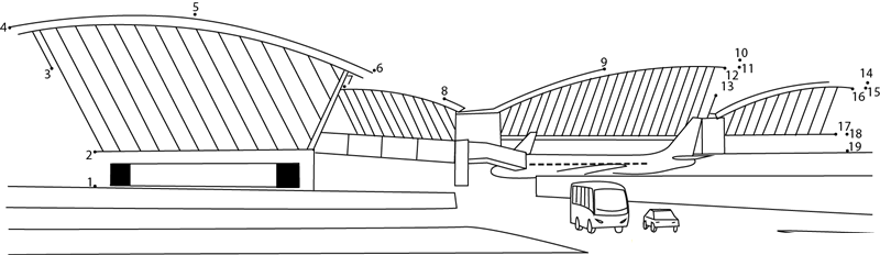 Shanghai Pudong International Airport dot to dot worksheets