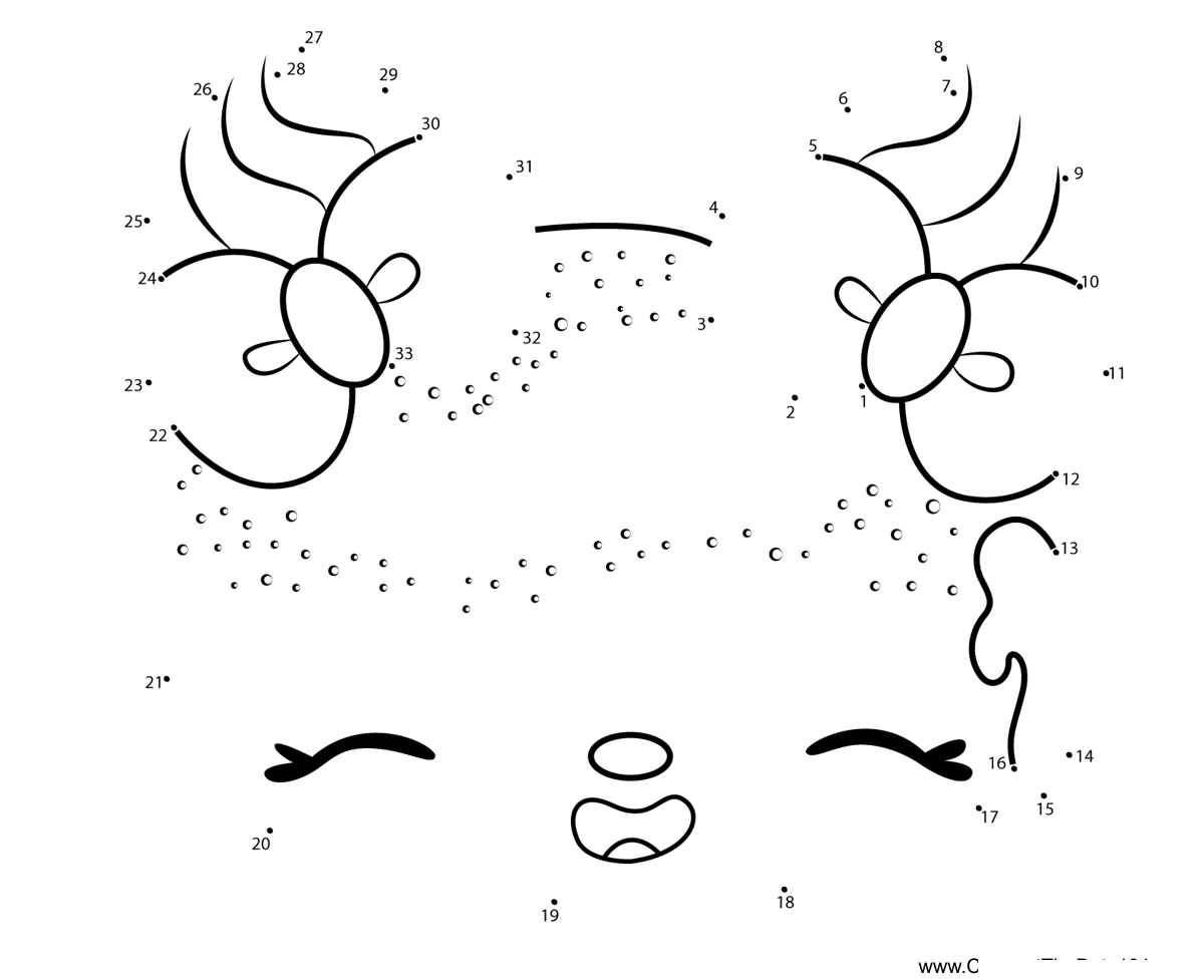 Powdered-Sugars-Num-Noms printable dot to dot worksheet