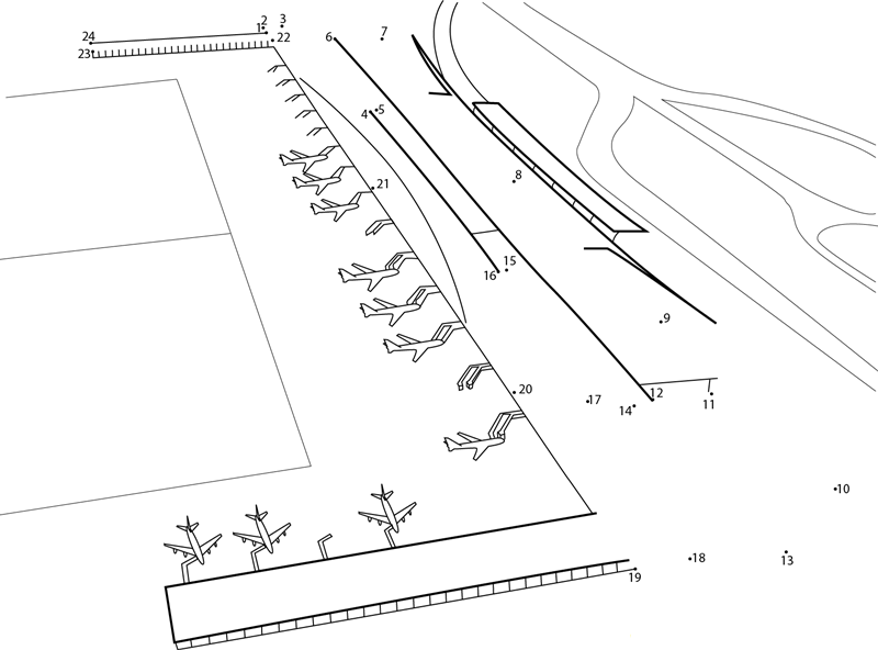 Soekarno Hatta International Airport dot to dot worksheets