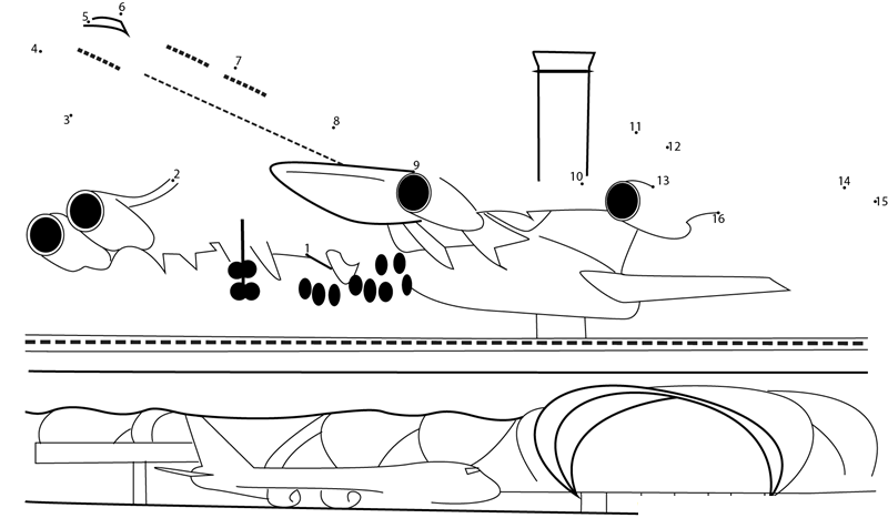 Suvarnabhumi Airport dot to dot worksheets