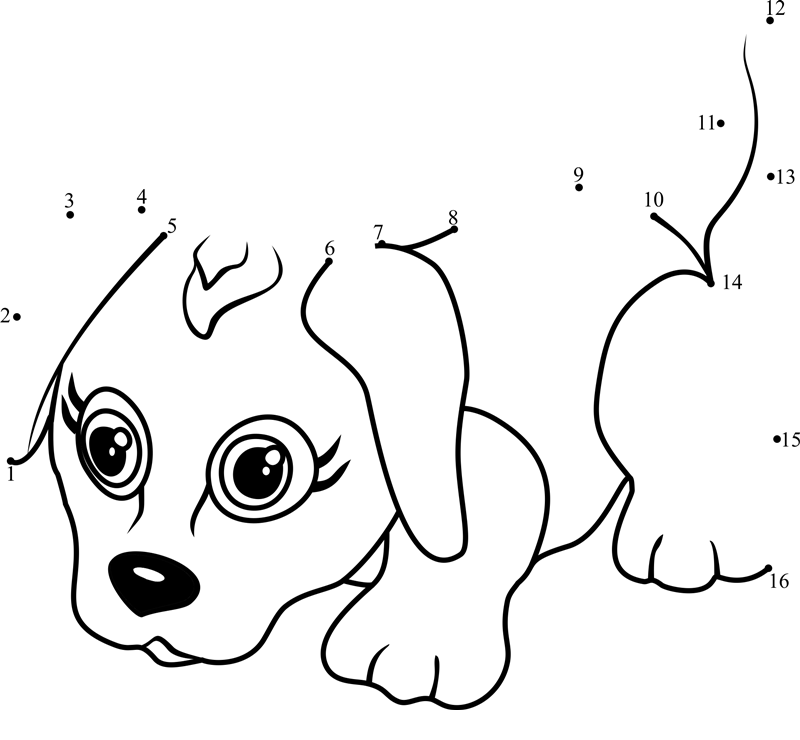 Pet-Parade-Beagle-Dot-To-Dot printable dot to dot worksheet