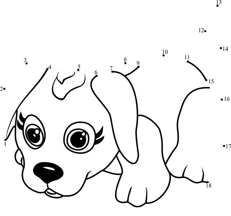 Pet-Parade-Danish-Pointer-Dot-To-Dot printable dot to dot worksheet