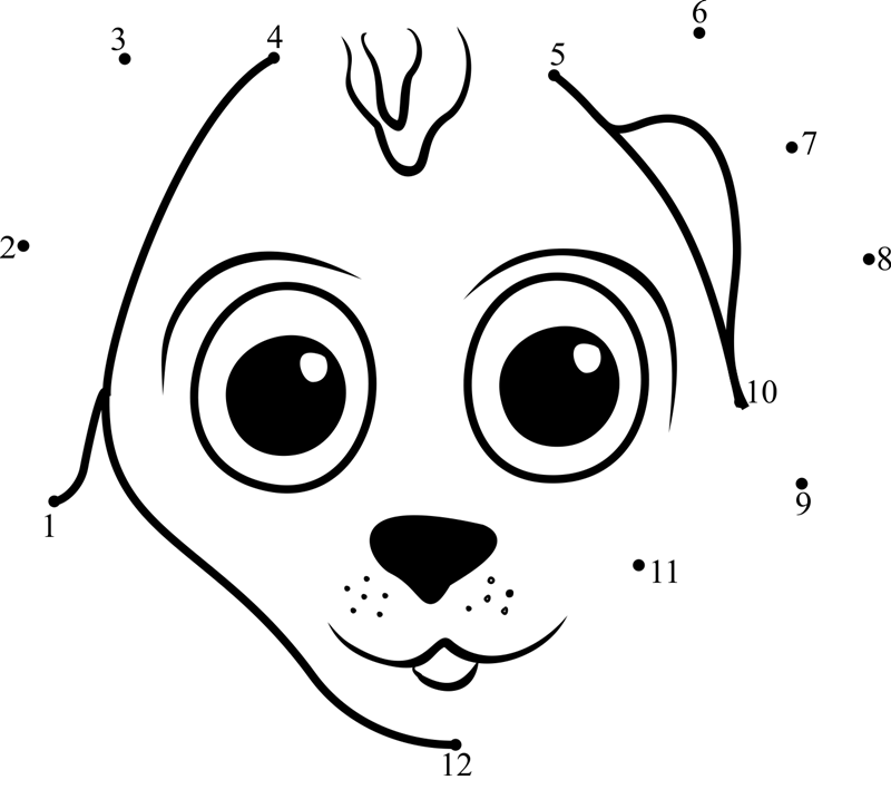 Pet-Parade-European-Shorthair-Puppy-Face-Dot-To-Dot printable dot to dot worksheet