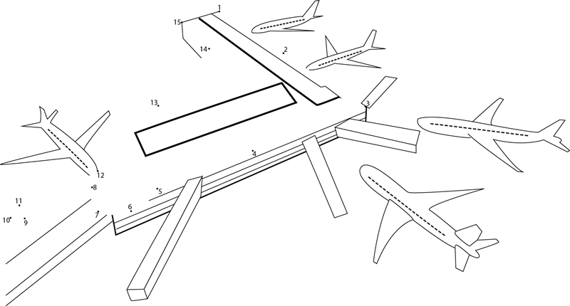 Sydney Airport In New South Wales Australia dot to dot worksheets