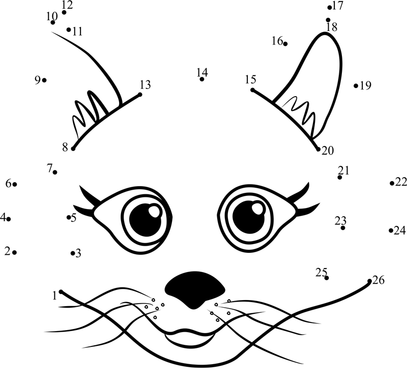 Pet-Parade-Persian-Puppy-Face-Dot-To-Dot printable dot to dot worksheet