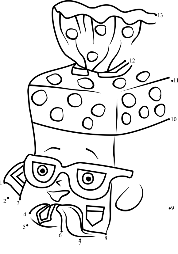 Bread-Head-Shopkins-Dot-To-Dot printable dot to dot worksheet