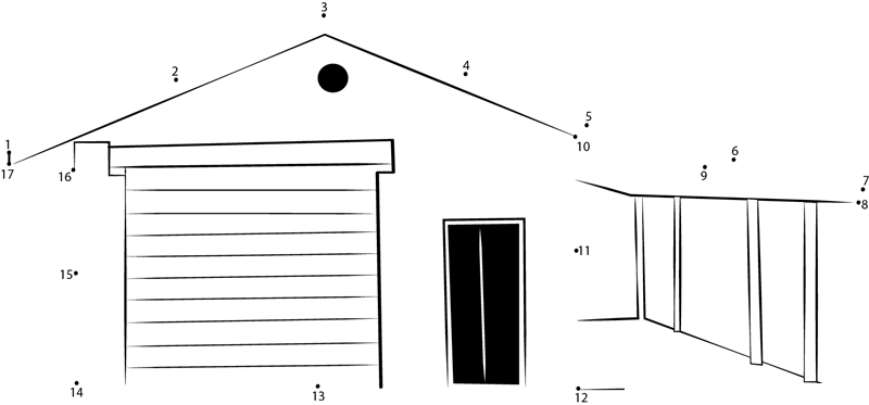 Animal Barn printable dot to dot worksheet