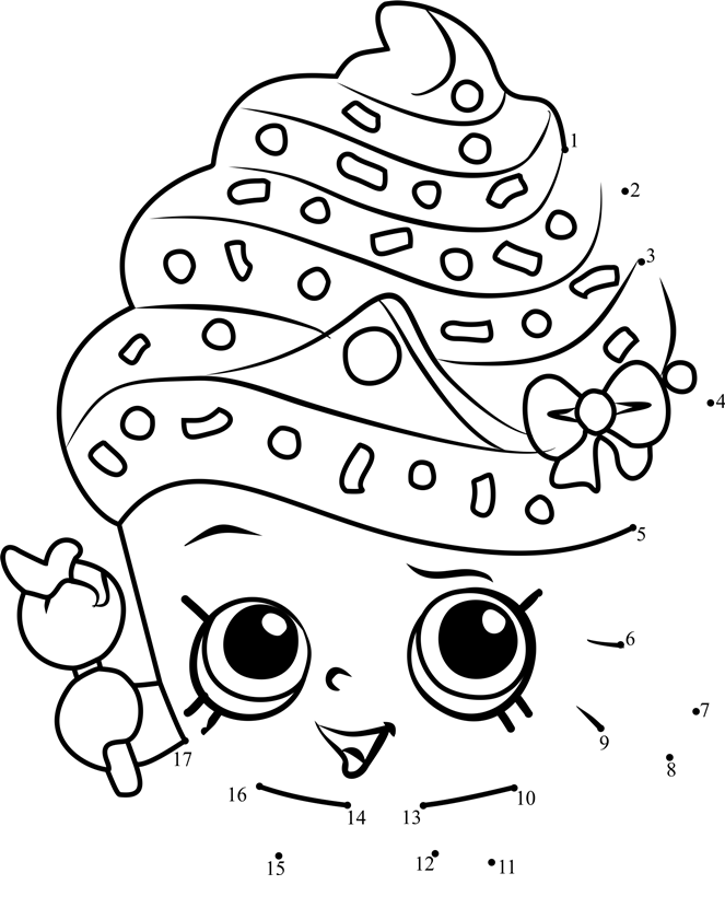 Cupcake-Queen-Shopkins-Dot-To-Dot printable dot to dot worksheet