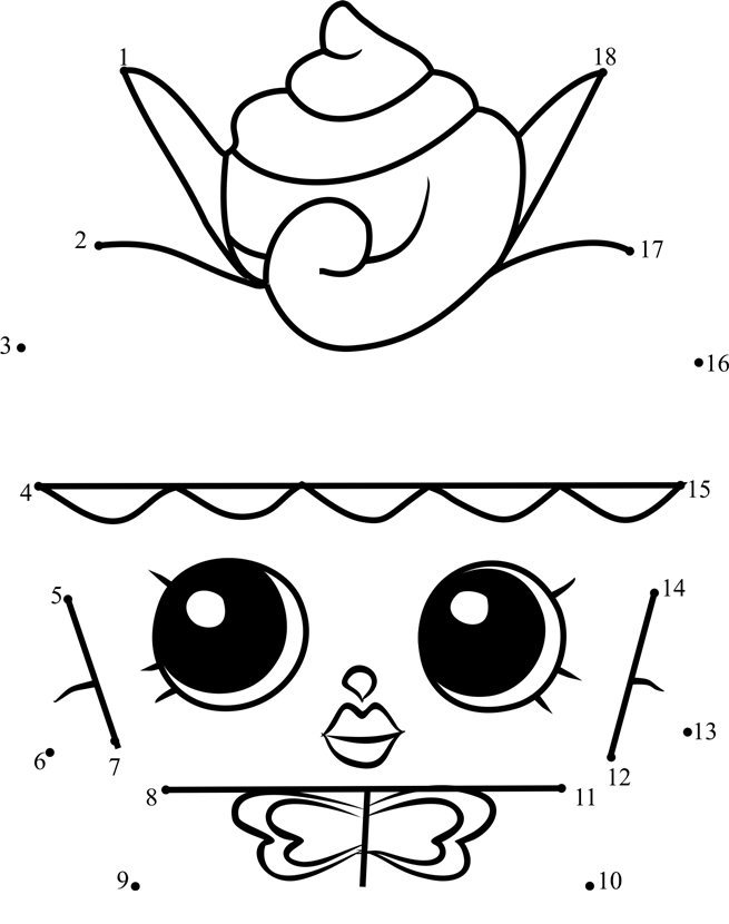 Flutter-Cake-Shopkins-Dot-To-Dot printable dot to dot worksheet