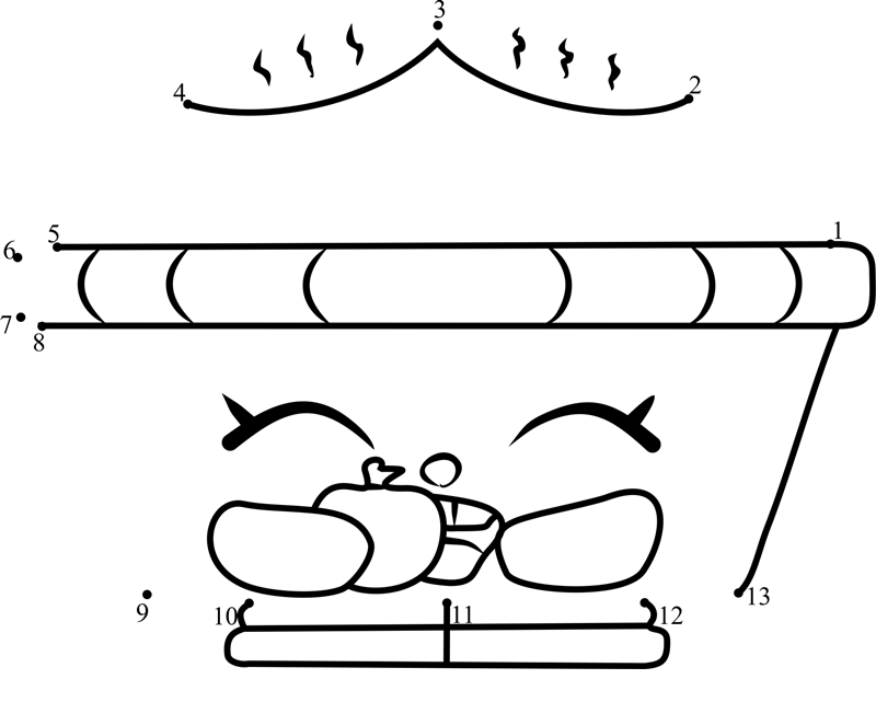 Hot-Apple-Pie-Shopkins-Dot-To-Dot printable dot to dot worksheet