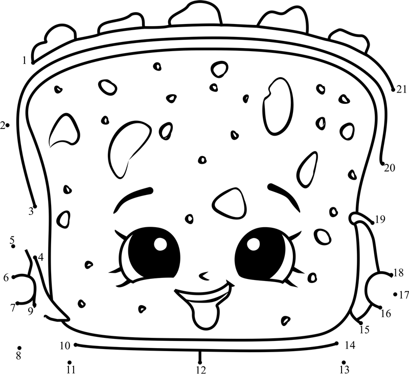 Lana-Banana-Bread-Shopkins-Dot-To-Dot printable dot to dot worksheet