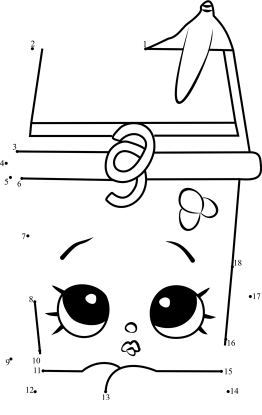 Lisa-Litter-Shopkins-Dot-To-Dot printable dot to dot worksheet