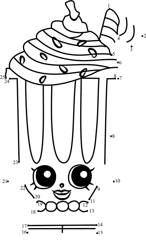 Millie-Shake-Shopkins-Dot-To-Dot printable dot to dot worksheet