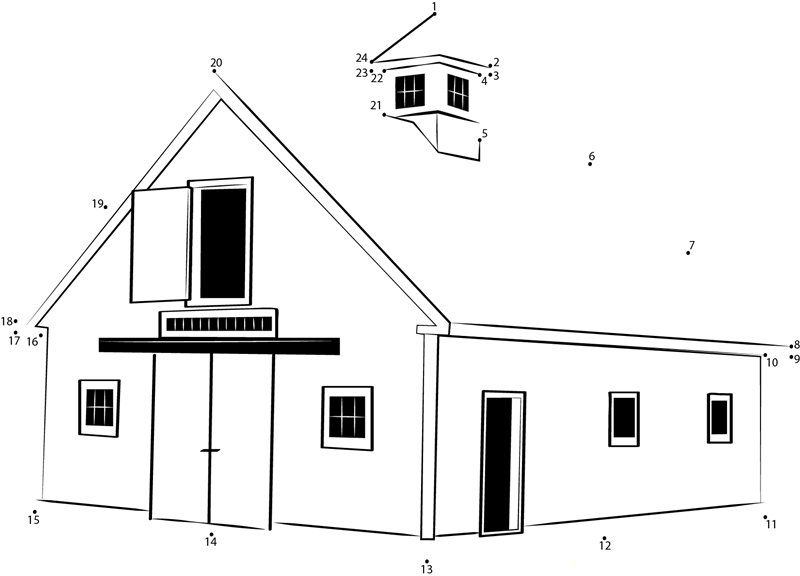 Crib Barn printable dot to dot worksheet