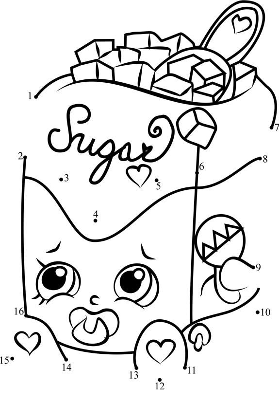 Sugar-Lump-Shopkins-Dot-To-Dot printable dot to dot worksheet