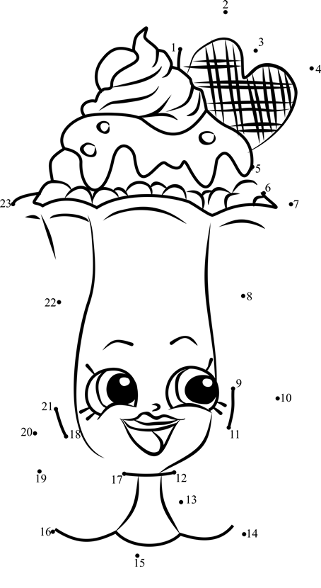 Suzie-Sundae-Shopkins-Dot-To-Dot printable dot to dot worksheet