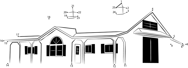 Dairy Barn printable dot to dot worksheet