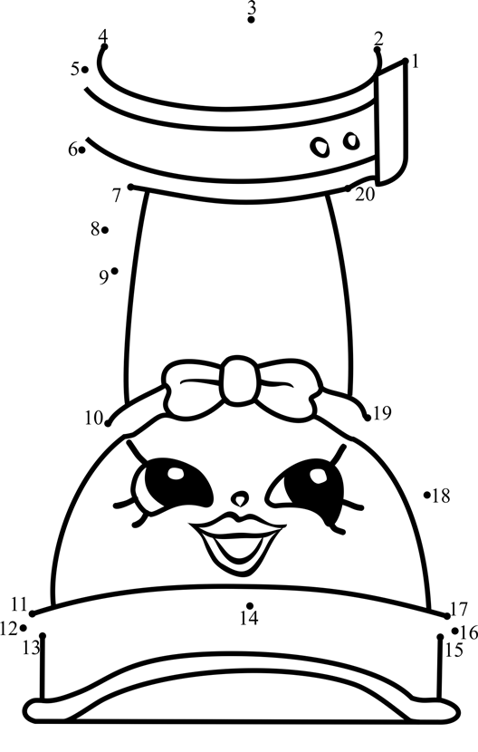 Wilma-Wedge-Shopkins-Dot-To-Dot printable dot to dot worksheet