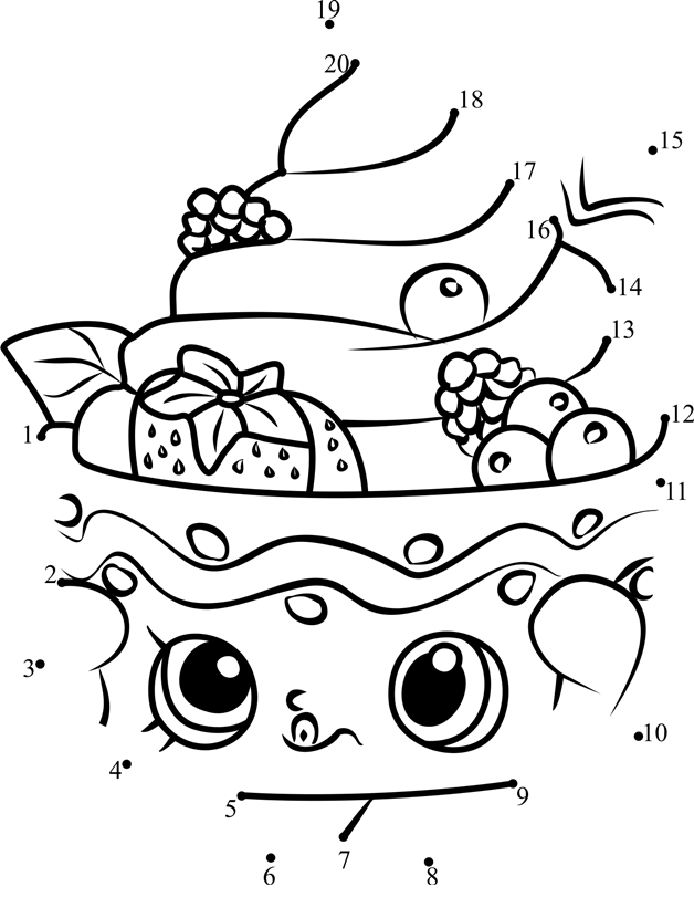 Yo-Chi-Shopkins-Dot-To-Dot printable dot to dot worksheet